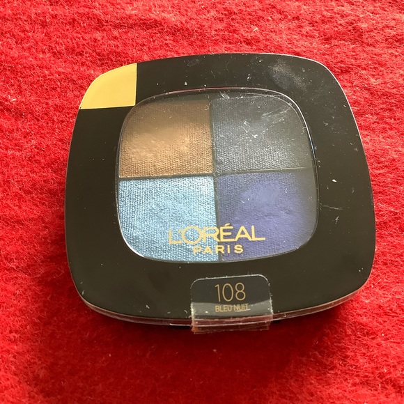 L’Oreal eyeshadow quad, 108 Bleu Nuit, used once - Picture 3 of 3